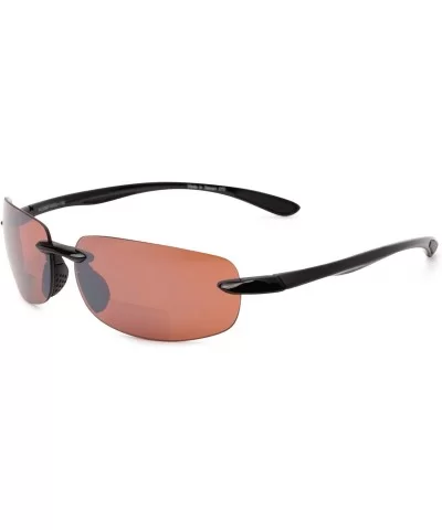 Lovin Maui" Lightweight Sport Wrap Bifocal Reading Sunglasses for Men and Women - Black/Hd Copper Lens - CW19344A9MU $27.91 R...