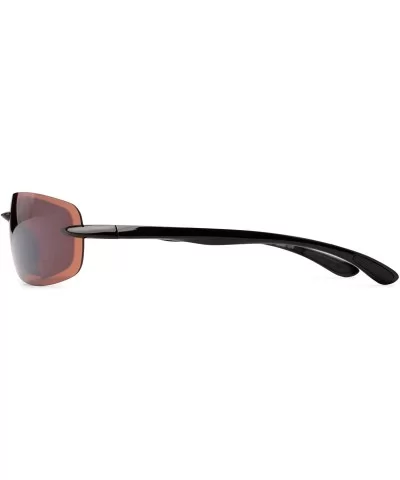 Lovin Maui" Lightweight Sport Wrap Bifocal Reading Sunglasses for Men and Women - Black/Hd Copper Lens - CW19344A9MU $27.91 R...