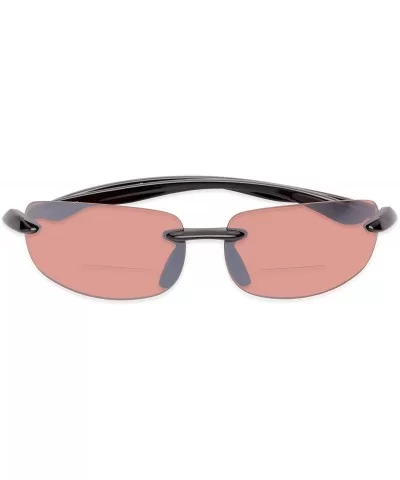 Lovin Maui" Lightweight Sport Wrap Bifocal Reading Sunglasses for Men and Women - Black/Hd Copper Lens - CW19344A9MU $27.91 R...