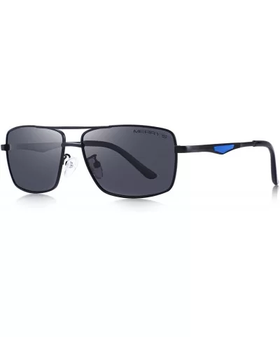 Men Polarized Rectangle Sunglasses For Driving Fishing Sun glasses S8159 - Black - CY18E42ZT5A $19.07 Sport