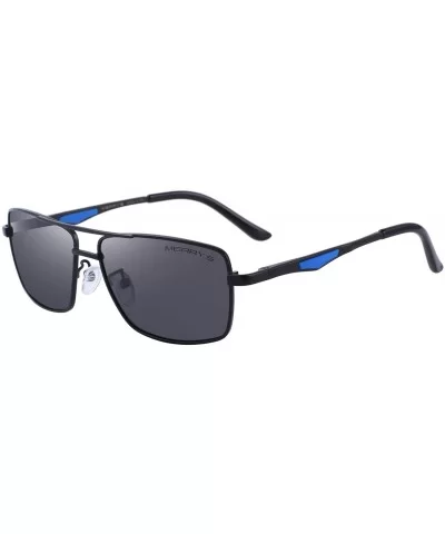 Men Polarized Rectangle Sunglasses For Driving Fishing Sun glasses S8159 - Black - CY18E42ZT5A $19.07 Sport