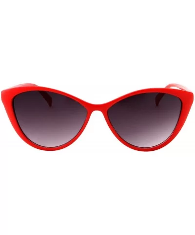 Cat Eye Sunglasses Thin Frame Vintage Retro for Women - Red - CQ18G20XW0A $12.38 Cat Eye