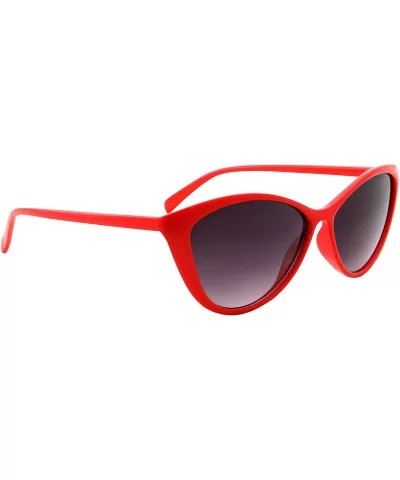 Cat Eye Sunglasses Thin Frame Vintage Retro for Women - Red - CQ18G20XW0A $12.38 Cat Eye