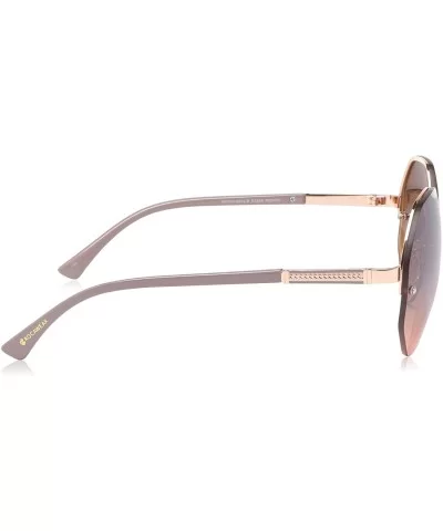 R3268 Semi Rimless Sunglasses Protection - Rose Gold & Nude - CC18O39AH8M $67.41 Square