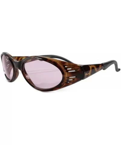 Vintage Old Fashioned Around Sporty Oval Sunglasses - Tortoise / Pink - CQ18ECEHUAW $17.44 Oval