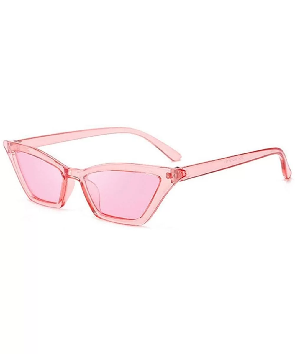 Sexy Cat Eye Sunglasses Women Small Retro Cateye Red Sun Glasses Lady Black - Pink - C718XEC7O0X $11.98 Aviator