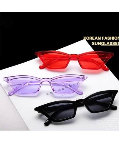 Sexy Cat Eye Sunglasses Women Small Retro Cateye Red Sun Glasses Lady Black - Pink - C718XEC7O0X $11.98 Aviator