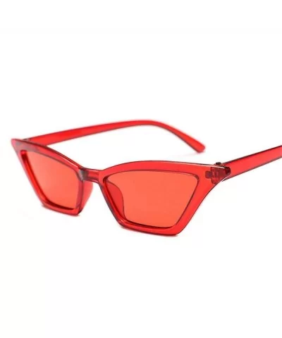 Sexy Cat Eye Sunglasses Women Small Retro Cateye Red Sun Glasses Lady Black - Pink - C718XEC7O0X $11.98 Aviator