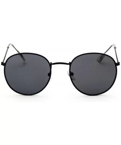 2019 Retro Round Sunglasses Women Brand Designer Sun Glasses Alloy Mirror Ray Female Oculos De Sol - CQ197A2AKI6 $44.50 Round