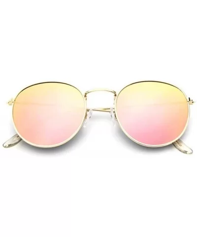 2019 Retro Round Sunglasses Women Brand Designer Sun Glasses Alloy Mirror Ray Female Oculos De Sol - CQ197A2AKI6 $44.50 Round