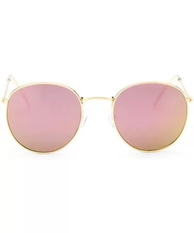 2019 Retro Round Sunglasses Women Brand Designer Sun Glasses Alloy Mirror Ray Female Oculos De Sol - CQ197A2AKI6 $44.50 Round