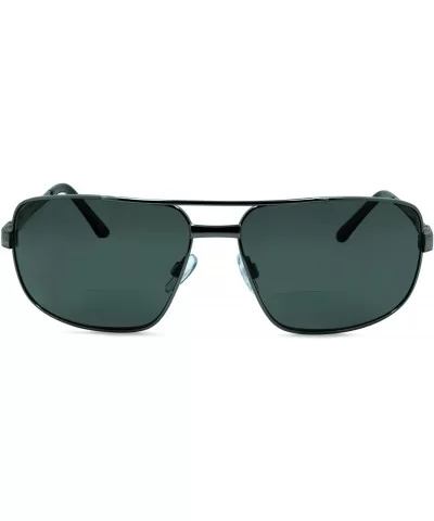 Just Chillin Polarized Nearly Invisible Line Bifocal Sunglasses - Pewter - CU11NBNTDIF $66.30 Rectangular