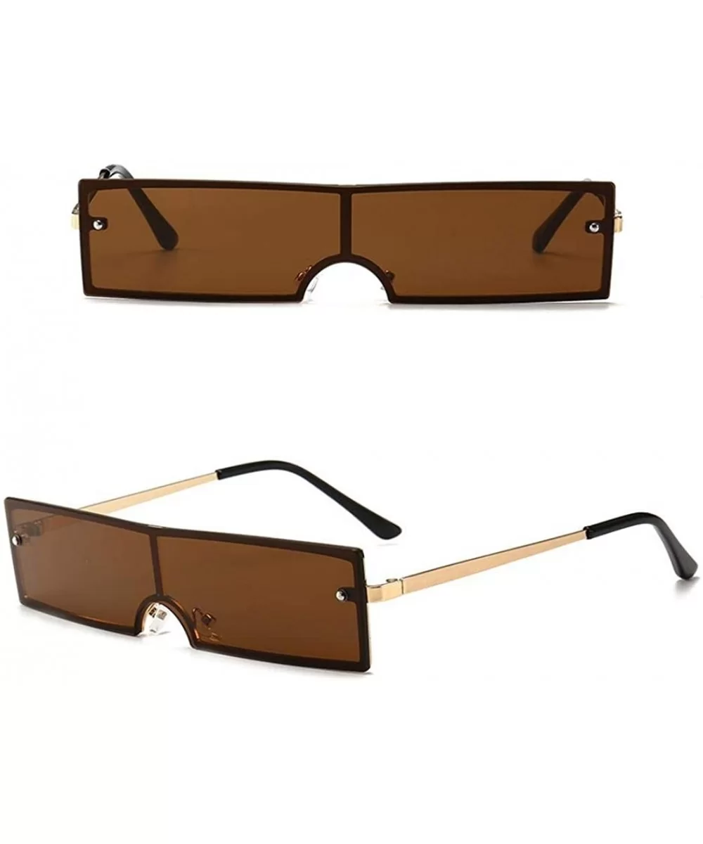 New Fashion Women Eyewear Casual Square Shape Sunglasses Sunglasses - Coffee - CE19042YLKL $72.17 Square