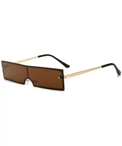 New Fashion Women Eyewear Casual Square Shape Sunglasses Sunglasses - Coffee - CE19042YLKL $72.17 Square