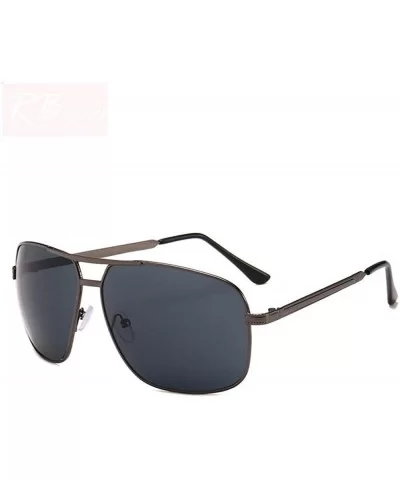 2019 Vintage Pilot Sunglasses Women/Men Brand Designer Sun Glasses Black Gray - Double Gray - C718Y4RR7OW $12.31 Aviator