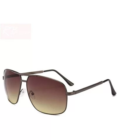 2019 Vintage Pilot Sunglasses Women/Men Brand Designer Sun Glasses Black Gray - Double Gray - C718Y4RR7OW $12.31 Aviator