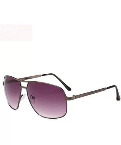 2019 Vintage Pilot Sunglasses Women/Men Brand Designer Sun Glasses Black Gray - Double Gray - C718Y4RR7OW $12.31 Aviator