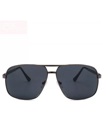 2019 Vintage Pilot Sunglasses Women/Men Brand Designer Sun Glasses Black Gray - Double Gray - C718Y4RR7OW $12.31 Aviator