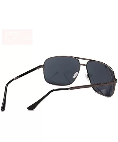 2019 Vintage Pilot Sunglasses Women/Men Brand Designer Sun Glasses Black Gray - Double Gray - C718Y4RR7OW $12.31 Aviator