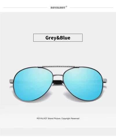 Polarized Avaitor Sunglasses for Men Driving Wayfarer Sun Glasses Women - Grey Blue - CJ194Z84DGC $22.80 Sport