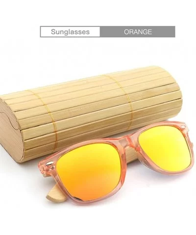 2018 Bamboo Sunglasses Wooden Wood Retro Vintage Summer Glasses for Men Women - T - C818EM3SDYM $12.66 Goggle