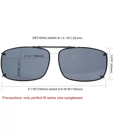 Clip On Sunglasses Polarized Lens Width 2.3 Inches - Mix - CS12N5S84HJ $26.11 Aviator