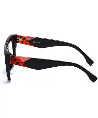 Anti-Blue Blocker Light Square Reading Glasses w/Leopard Arms - Anti Blue - Black - CD18YKUOE5C $23.74 Butterfly