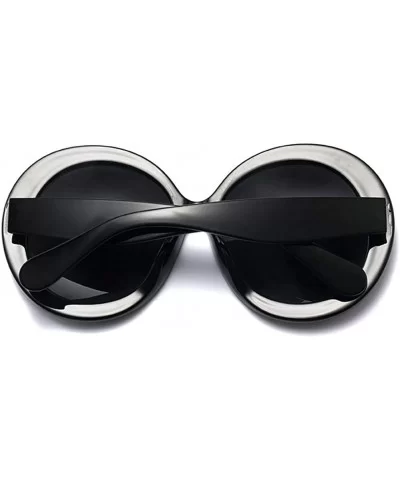 Oversized Round Sunglasses for Women UV400 - C2 - CW198CZQMKI $15.73 Oversized