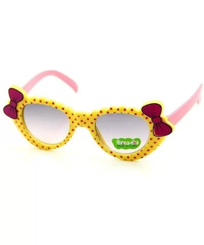 2019 Kids Sunglasses Girls Brand Cat Eye Children Glasses Boys UV400 Bluepink - Pink - CO18XNH6DU8 $11.64 Cat Eye