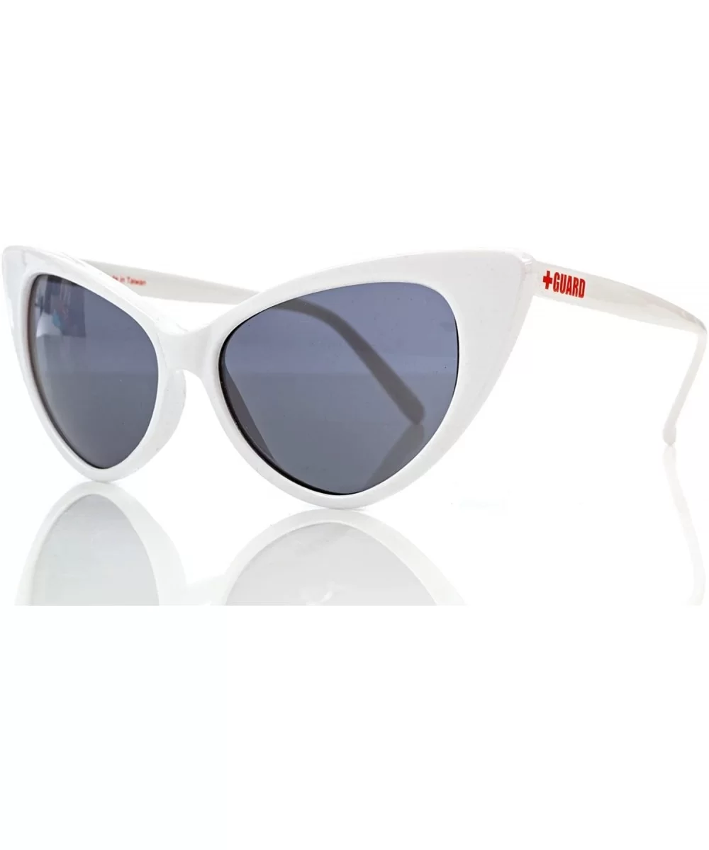 Guard Cateyes Sunglasses - White - C3189IX7OKK $12.60 Cat Eye