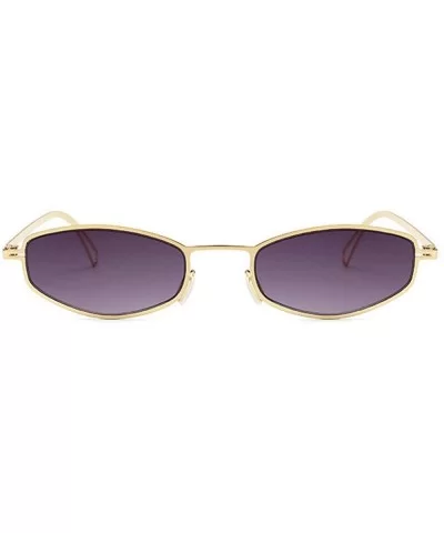 New cat glasses small frame light trend retro metal unisex personality sunglasses UV400 - Gold Grey - CH18RTGIASE $19.18 Square