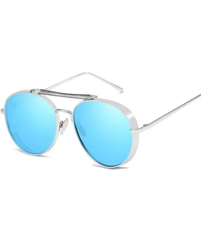 Retro polarized metal frame Oval lenses sunglasses for men and women - 6 - C31802HQIE9 $15.98 Oval