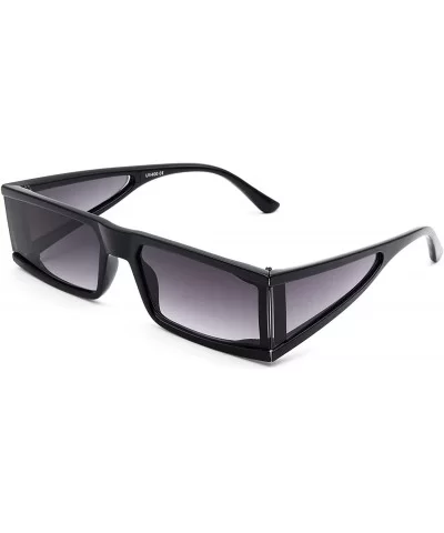 Fashion Small Sunglasses Street Fashion Hiphop Swag Sun Glasses for Men Women - Gradient Black - C118WQGDUNA $16.39 Rectangular
