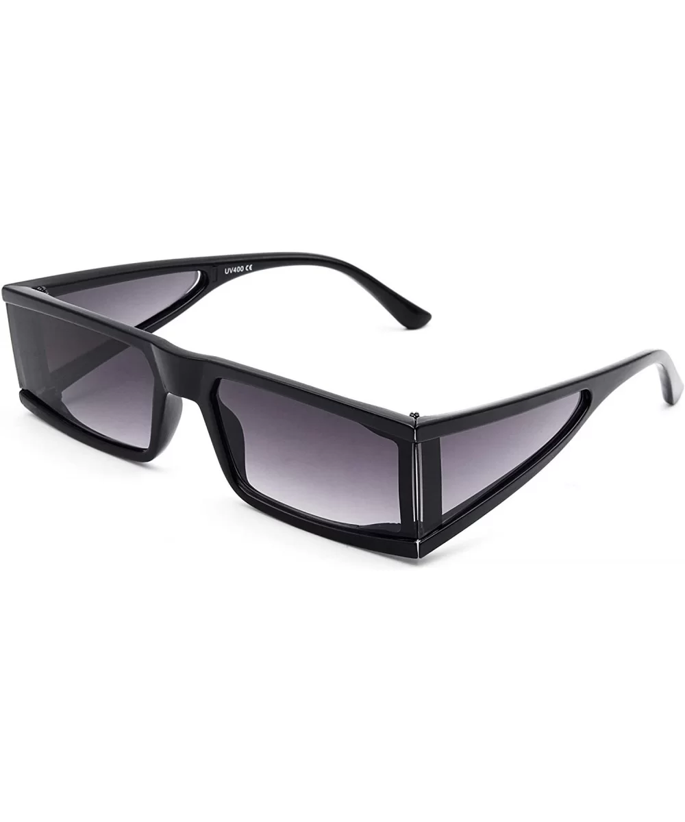 Fashion Small Sunglasses Street Fashion Hiphop Swag Sun Glasses for Men Women - Gradient Black - C118WQGDUNA $16.39 Rectangular