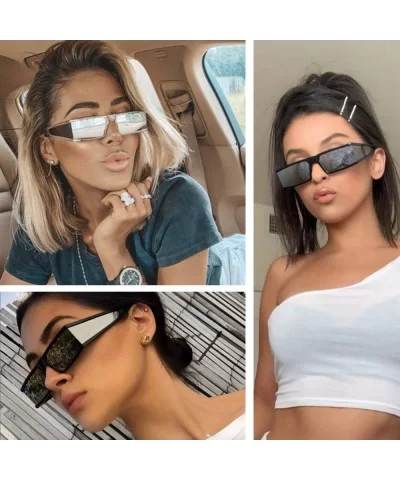 Fashion Small Sunglasses Street Fashion Hiphop Swag Sun Glasses for Men Women - Gradient Black - C118WQGDUNA $16.39 Rectangular