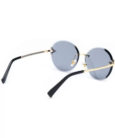 Classic fashion frameless sunshade- round- PC lens ladies sunglasses - E - CT18S02UU43 $68.32 Round