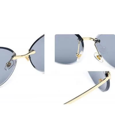 Classic fashion frameless sunshade- round- PC lens ladies sunglasses - E - CT18S02UU43 $68.32 Round