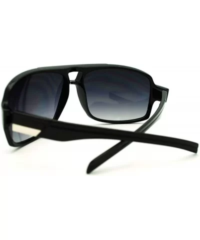 Mens Luxury Oversize Sport Plastic Racer Sunglasses - Black - CO12O8WEQ8H $14.12 Oversized