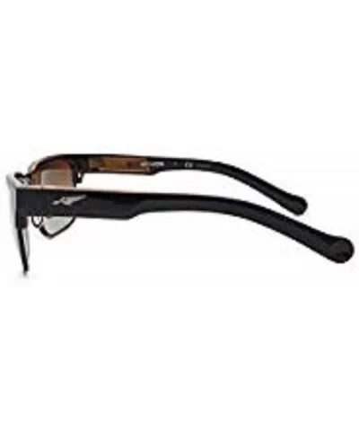 An4205 Dean Rectangular Sunglasses - Black on Transparent Ambt/Polarized Brown Gradient - CH11OW7BR7J $68.68 Rectangular