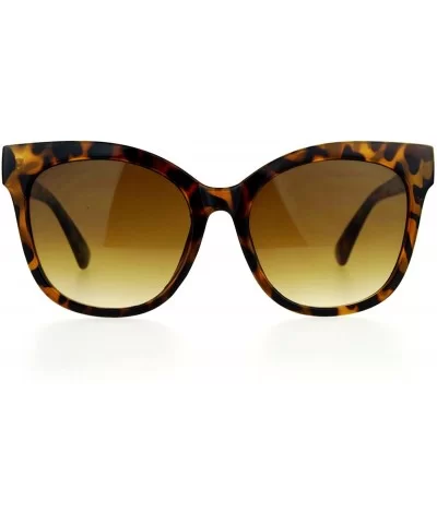 Oversized Butterfly Fashion Sunglasses Womens Trending Flat Frame - Tortoise - CQ188YQHIU2 $15.24 Square
