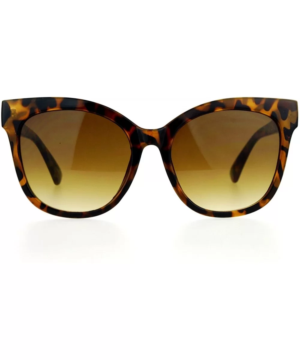 Oversized Butterfly Fashion Sunglasses Womens Trending Flat Frame - Tortoise - CQ188YQHIU2 $15.24 Square