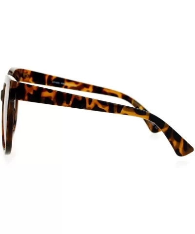 Oversized Butterfly Fashion Sunglasses Womens Trending Flat Frame - Tortoise - CQ188YQHIU2 $15.24 Square