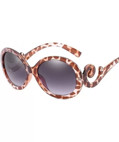 BLACK Plastic Small Sunglasses Ladies Sexy Crystal Vintage Tiny Sun Glasses For Women - Leopard - CR199ORA68K $11.42 Sport