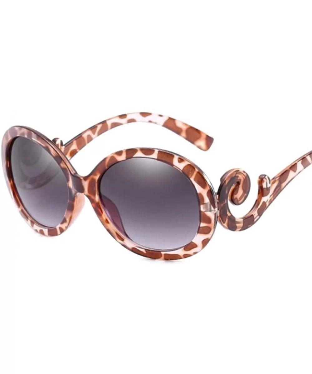 BLACK Plastic Small Sunglasses Ladies Sexy Crystal Vintage Tiny Sun Glasses For Women - Leopard - CR199ORA68K $11.42 Sport