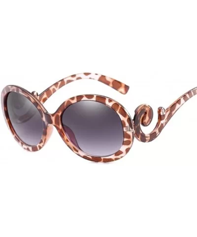 BLACK Plastic Small Sunglasses Ladies Sexy Crystal Vintage Tiny Sun Glasses For Women - Leopard - CR199ORA68K $11.42 Sport