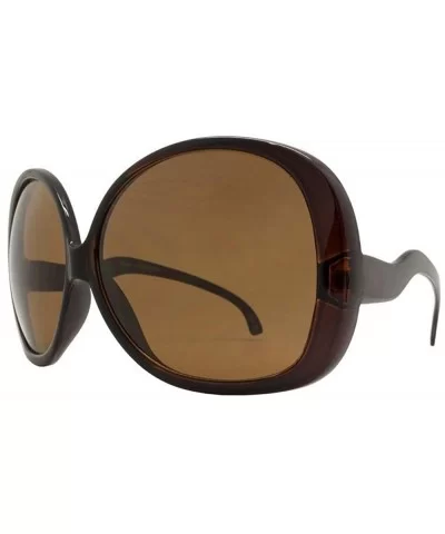 Big Huge Oversized Vintage"Jackie O" Style Sunglasses Retro Women Celebrity Fashion - Brown - CV1867MM022 $13.37 Oval