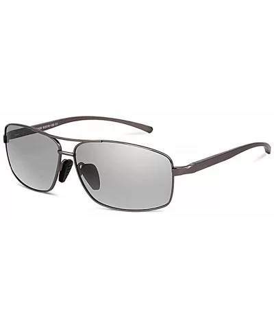 Polarized Photochromic Lens Day and Night Al-Mg Frame Driving Photosensitive Sunglasses for Men - CG1898KWN5W $24.42 Rectangular