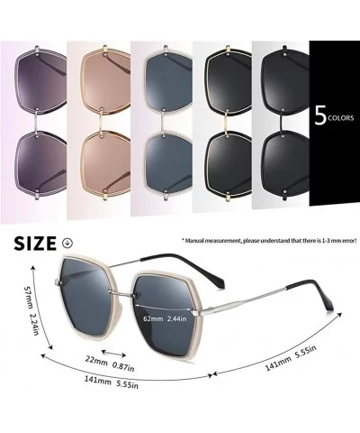 Women Oversized Polarized Square Sunglasses Fashion Ladies Sun Glasses Female Gradient Eyewear Goggles UV400 - C0199QCTUQG $1...