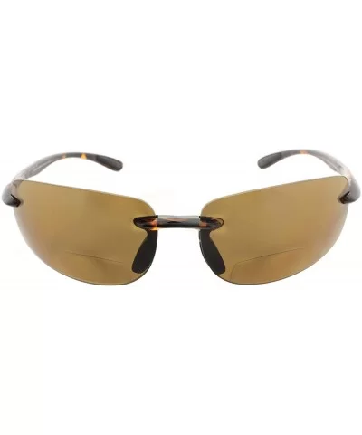 Bifocal Sunglasses Rimless Readers Lightweight - Polarized Brown Lens/Tortoise Frame - CV11M4OHAJP $45.74 Wrap