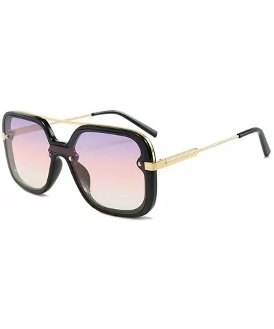 Vintage Leopard Tea Sunglasses for Women Square One-piece Large Frame Mens Goggle Sunshade Glasses UV400 - CN1937O9Z58 $20.98...